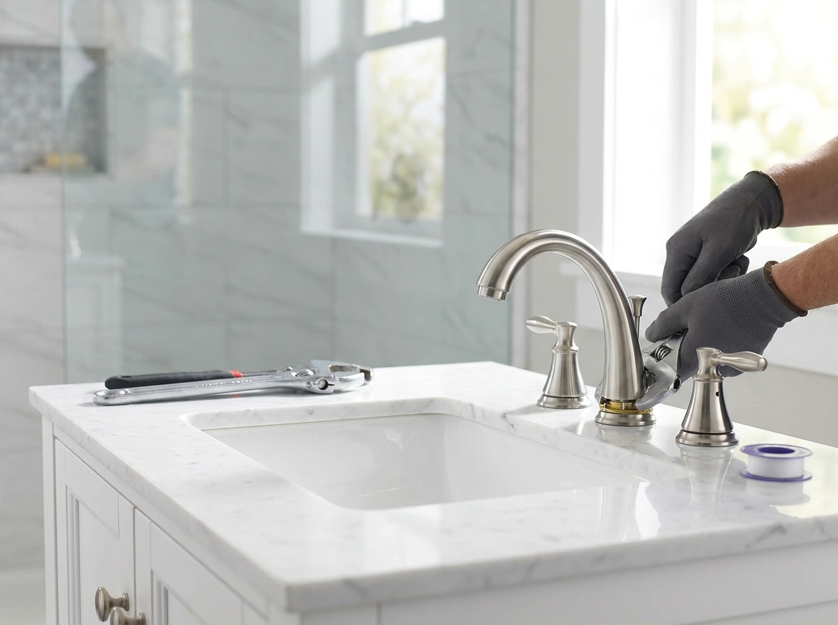 Faucet and fixture installation