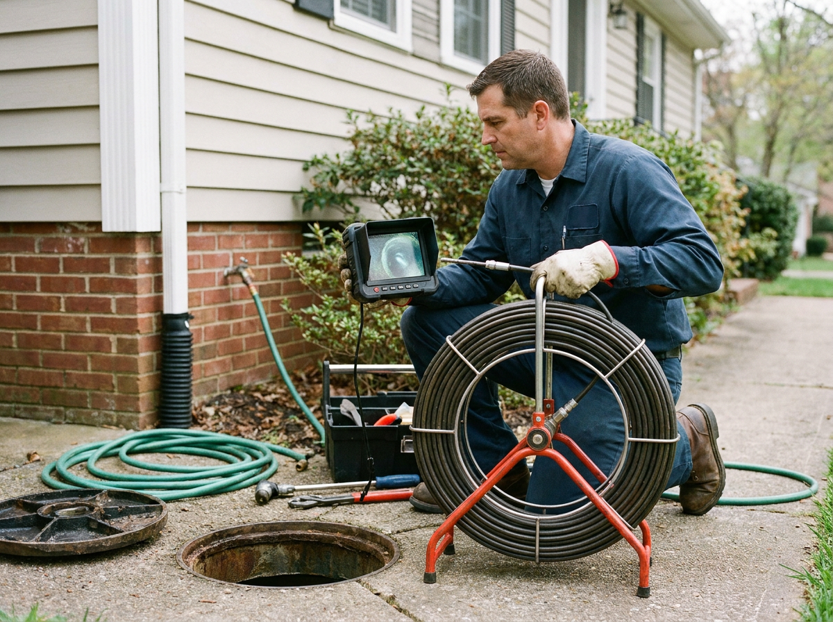 Sewer camera inspection