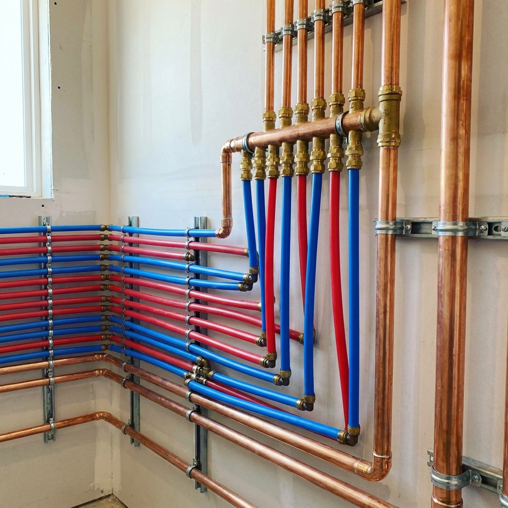 New PEX repipe after replacement by WebÂ·Craft Plumbing